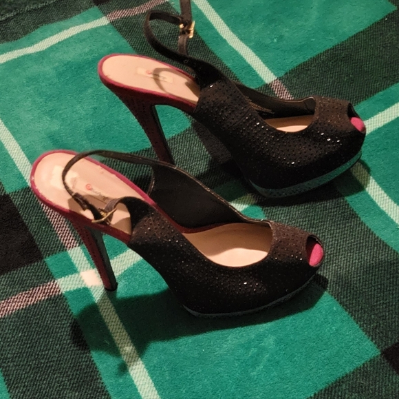 🔥HP🔥WOMENS OLSENBOYE PLATFORM STUDDED STILETTO HEELS MULTI COLORED SIZE 9.5 - Picture 8 of 12